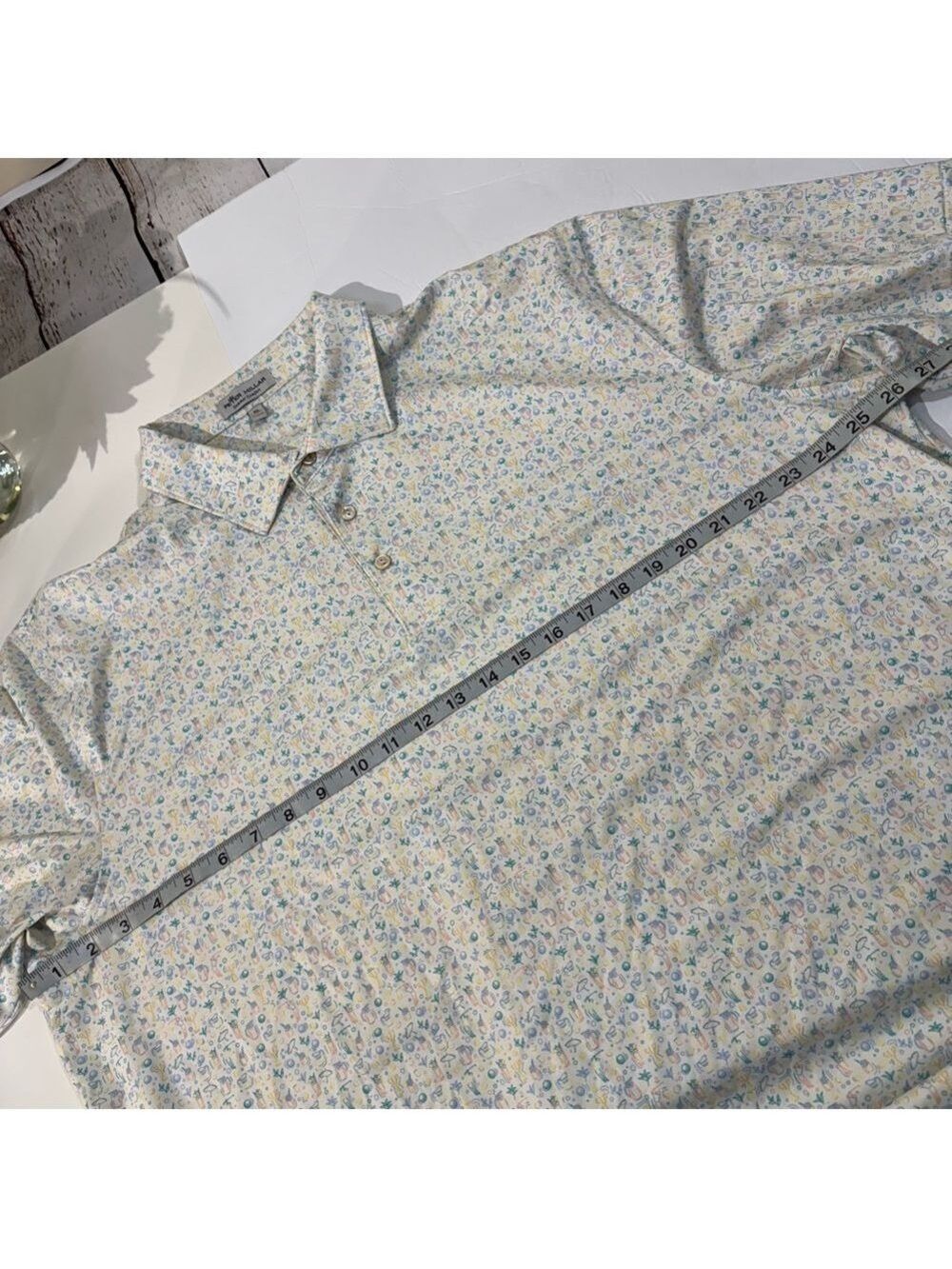 Peter Millar Golf Motif Print Summer Comfort Performance Polo/Golf Shirt XL - Picture 5 of 6